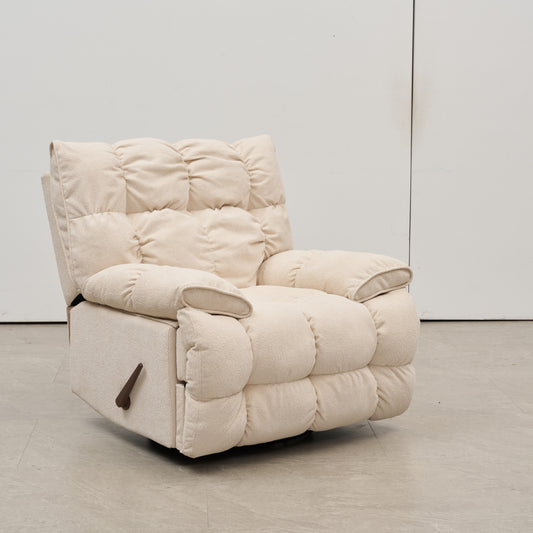 Cloud Swivel Rocker Recliner Chair - Cream