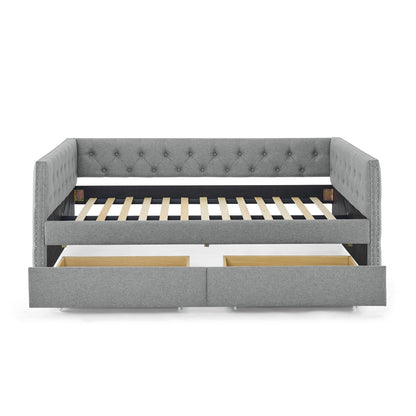 Teza Full Size Daybed with Drawers - Gray