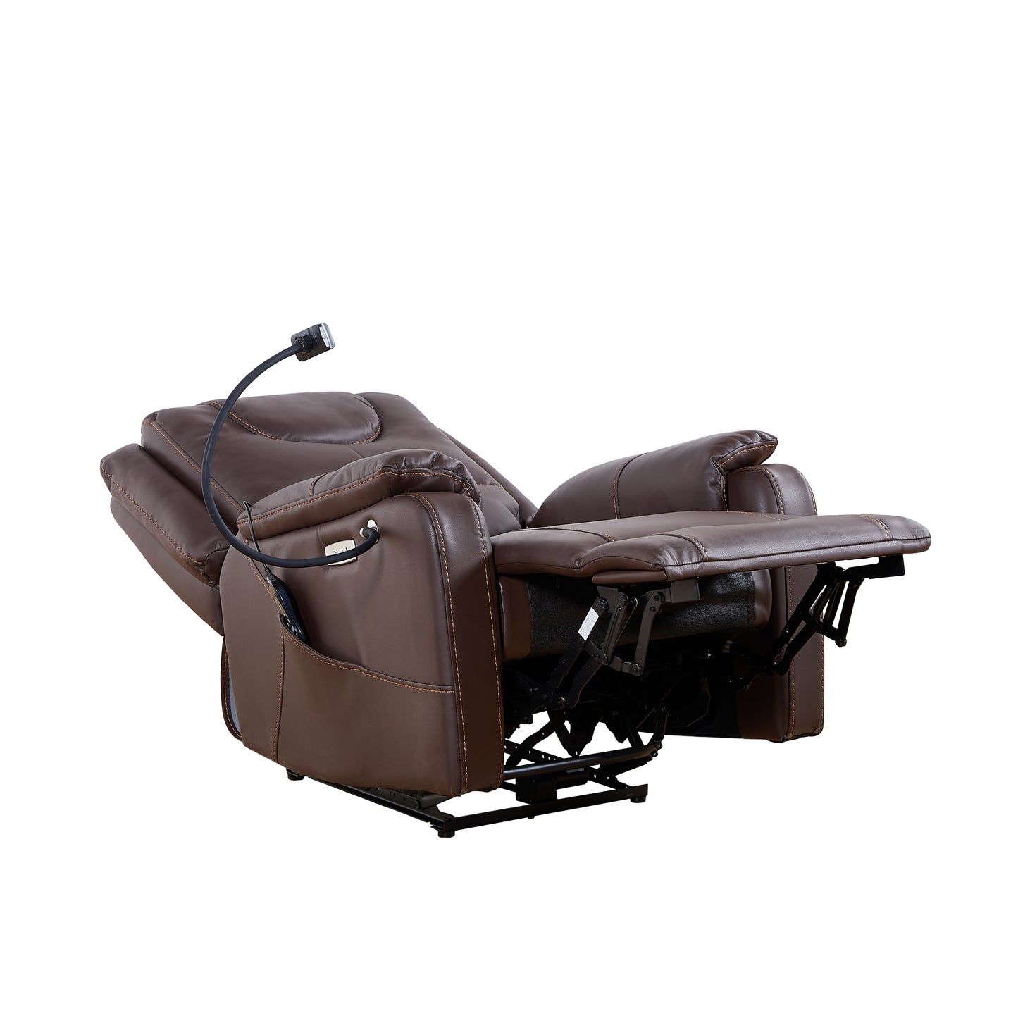 Burk Zero Gravity Power Recliner with Heat and Massage - Brown