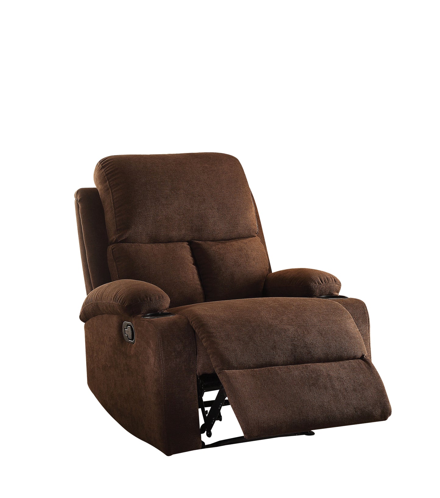 Voe Recliner Chair with Cup Holder - Chocolate