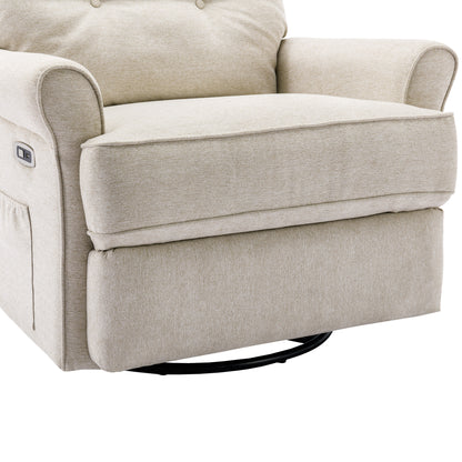 Vo 270 Degree Swivel Recliner Chairs - Cream