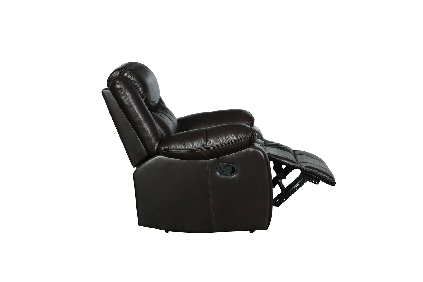 Barton Leather-Air Reclining Chair - Brown