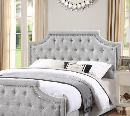 Polyfiber American Traditional Queen Size Bed - Gray