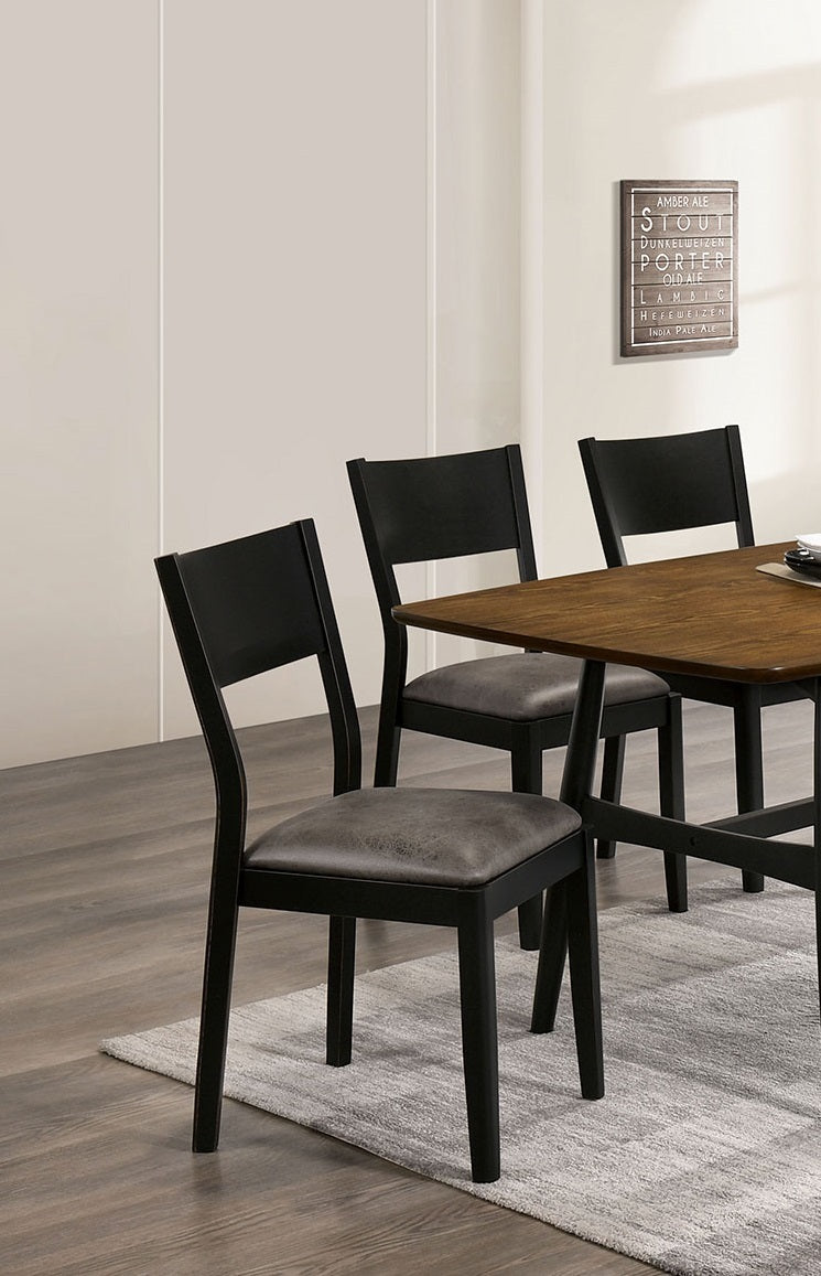 Glover Dining Chair (Set of 2) - Black+Gray