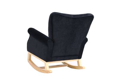 Jarvis Velvet Rocking Chair - Black