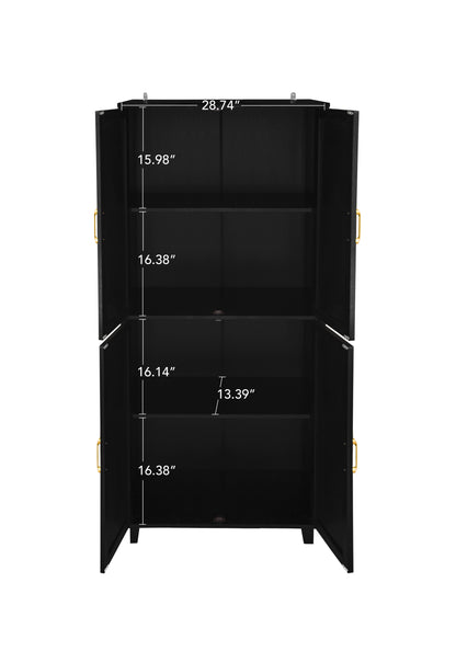 Acuna 4 Door Storage Cabinet - Black