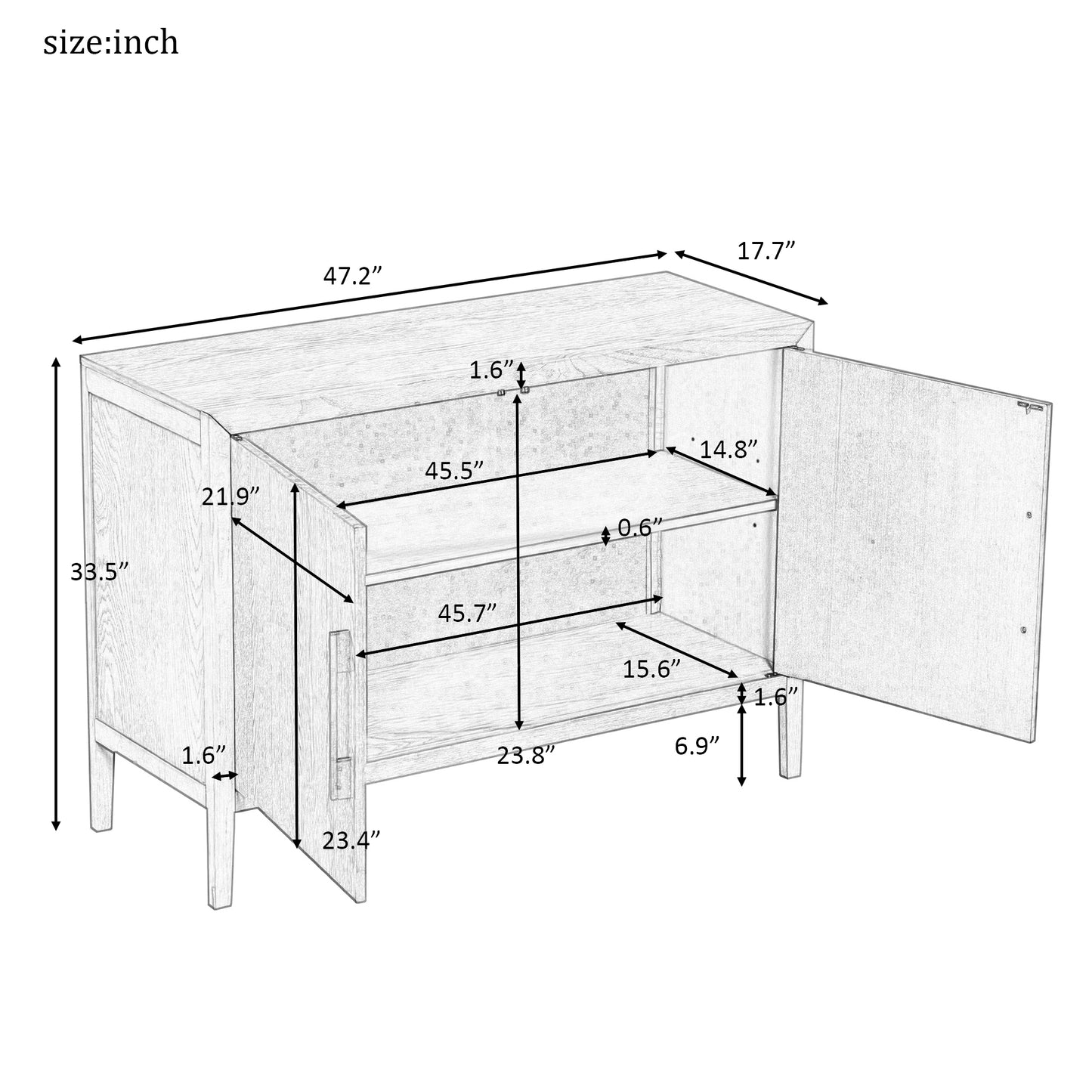 Otto Sideboard Accent Cabinet - Espresso