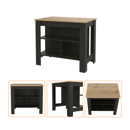 Rockaway Kitchen Island - Black