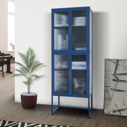 Nera II Tempered Glass Cabinet - Blue