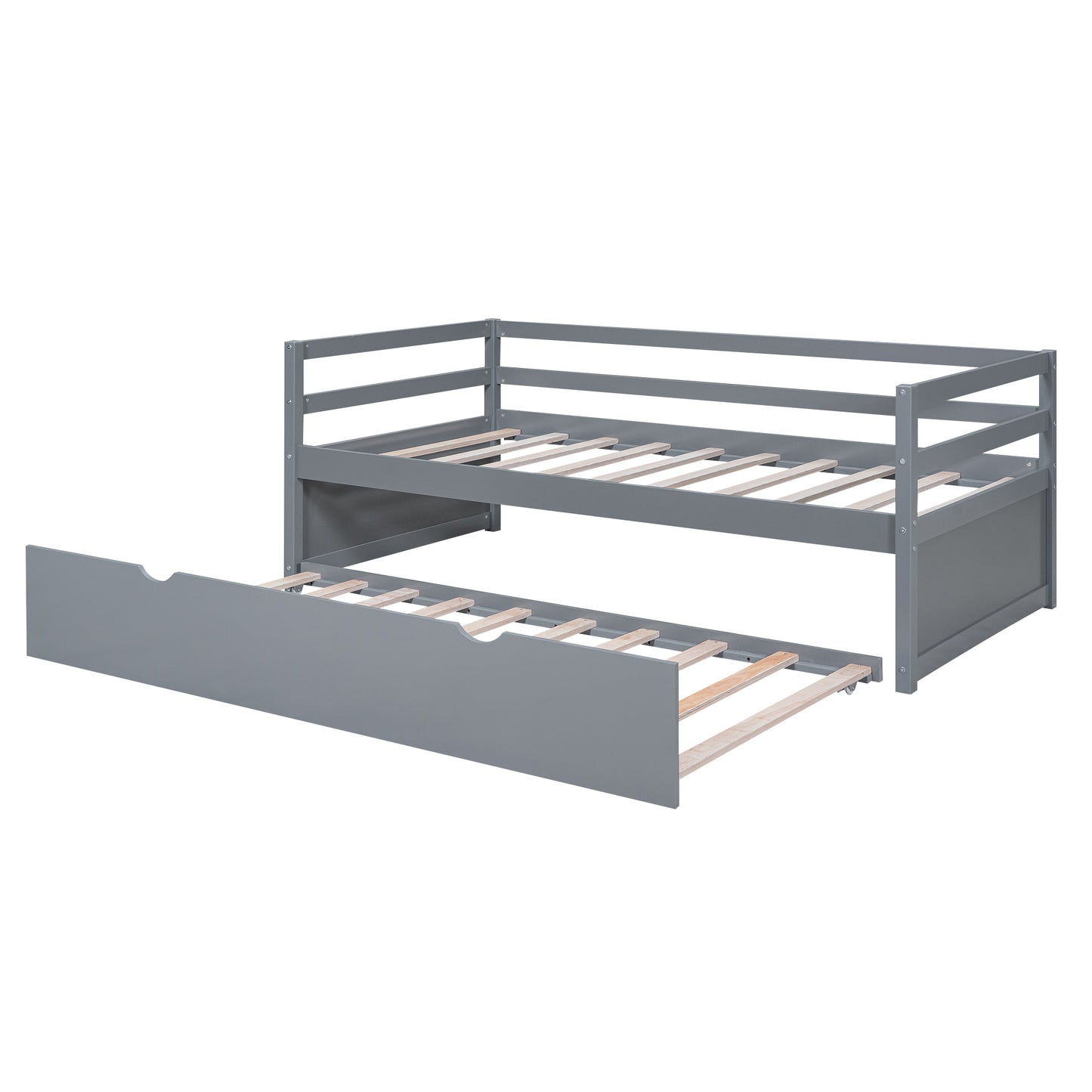 Zim Twin Size Daybed with Twin Size Trundle - Gray