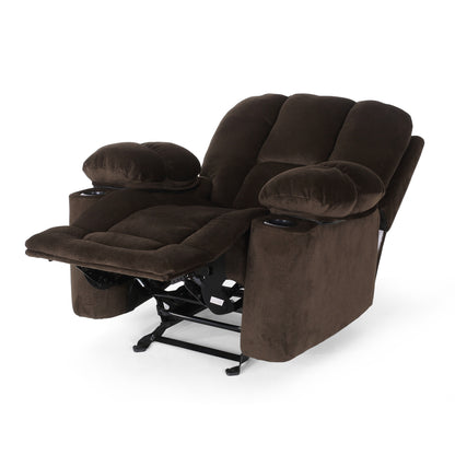 Luxurious Manual Recliner Chair - Chocolate