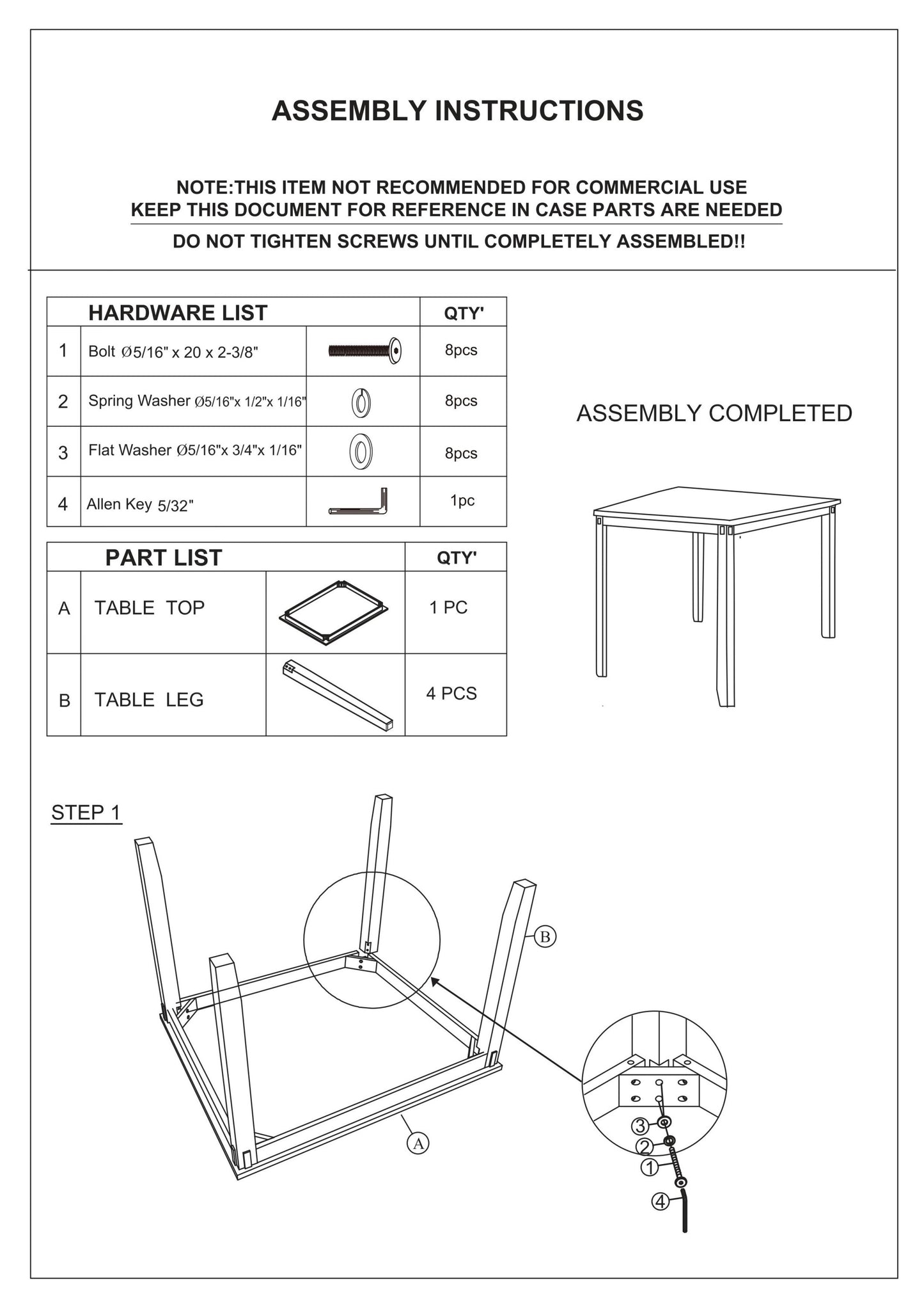 Blake 5pc Set Counter height Table  4x High Chairs - Gray