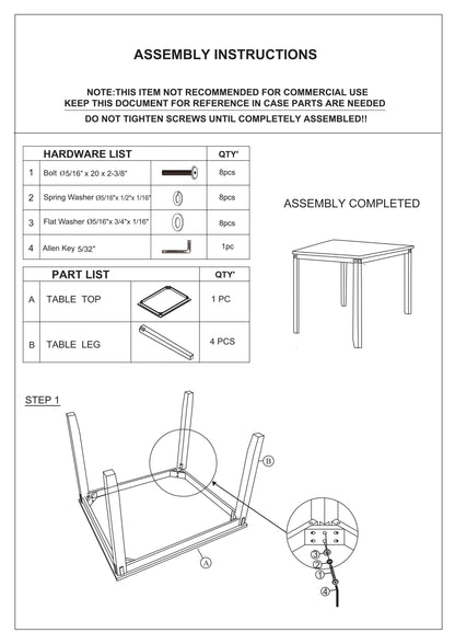 Blake 5pc Set Counter height Table  4x High Chairs - Gray