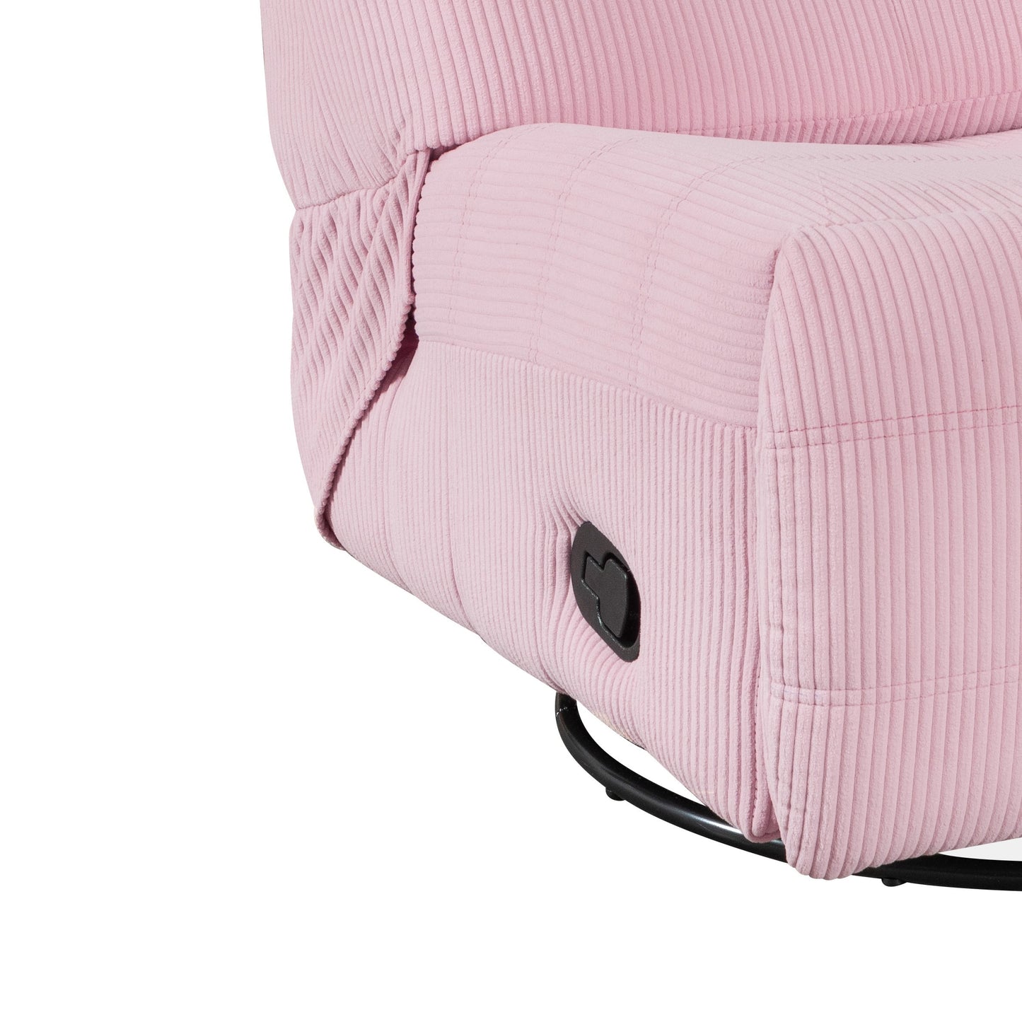 Georgena Corduroy Swivel Glider Recliner - Pink