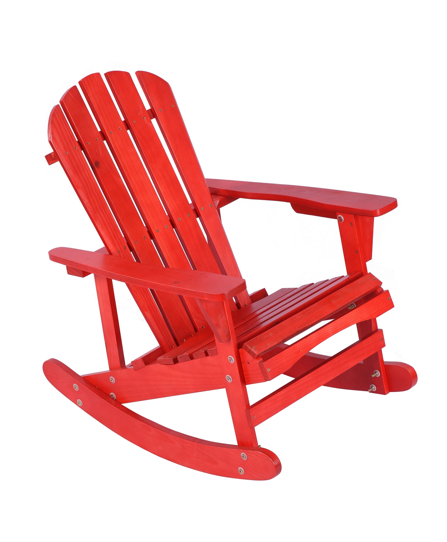 Garvin Adirondack Rocking Chair Solid Wood - Red