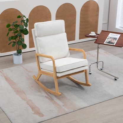 Barton Modern Rocking Chair - Ivory