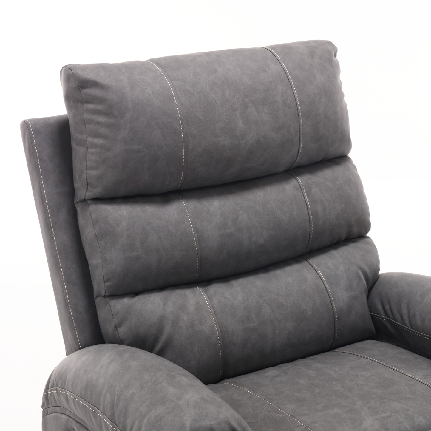 Elias Large Power Lift Recliner Chair with Massage - Gray