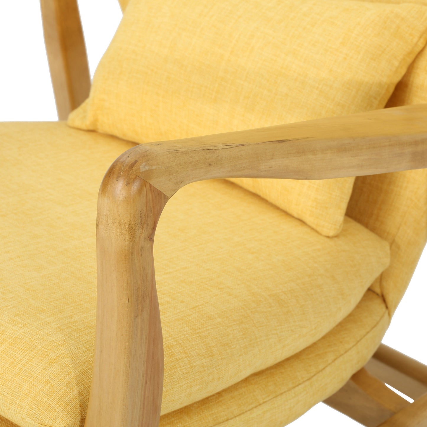 Arias Elegant Solid Wood Rocking Chair - Yellow