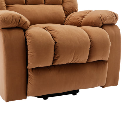 Parsons Power Recliner with Massage Function - Light Brown