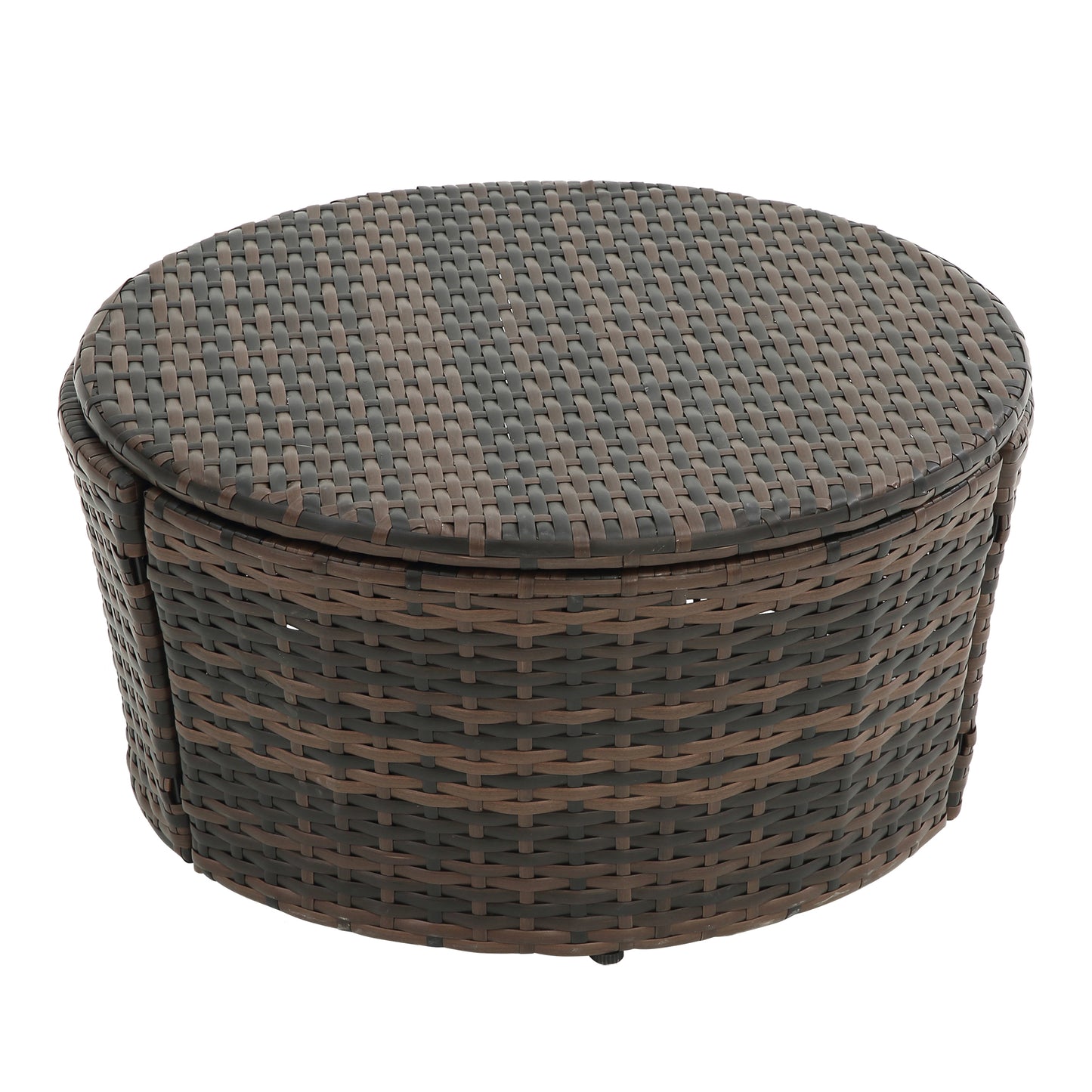 Cove Outdoor Rattan Round Lounge With Canopy - Navy Blue