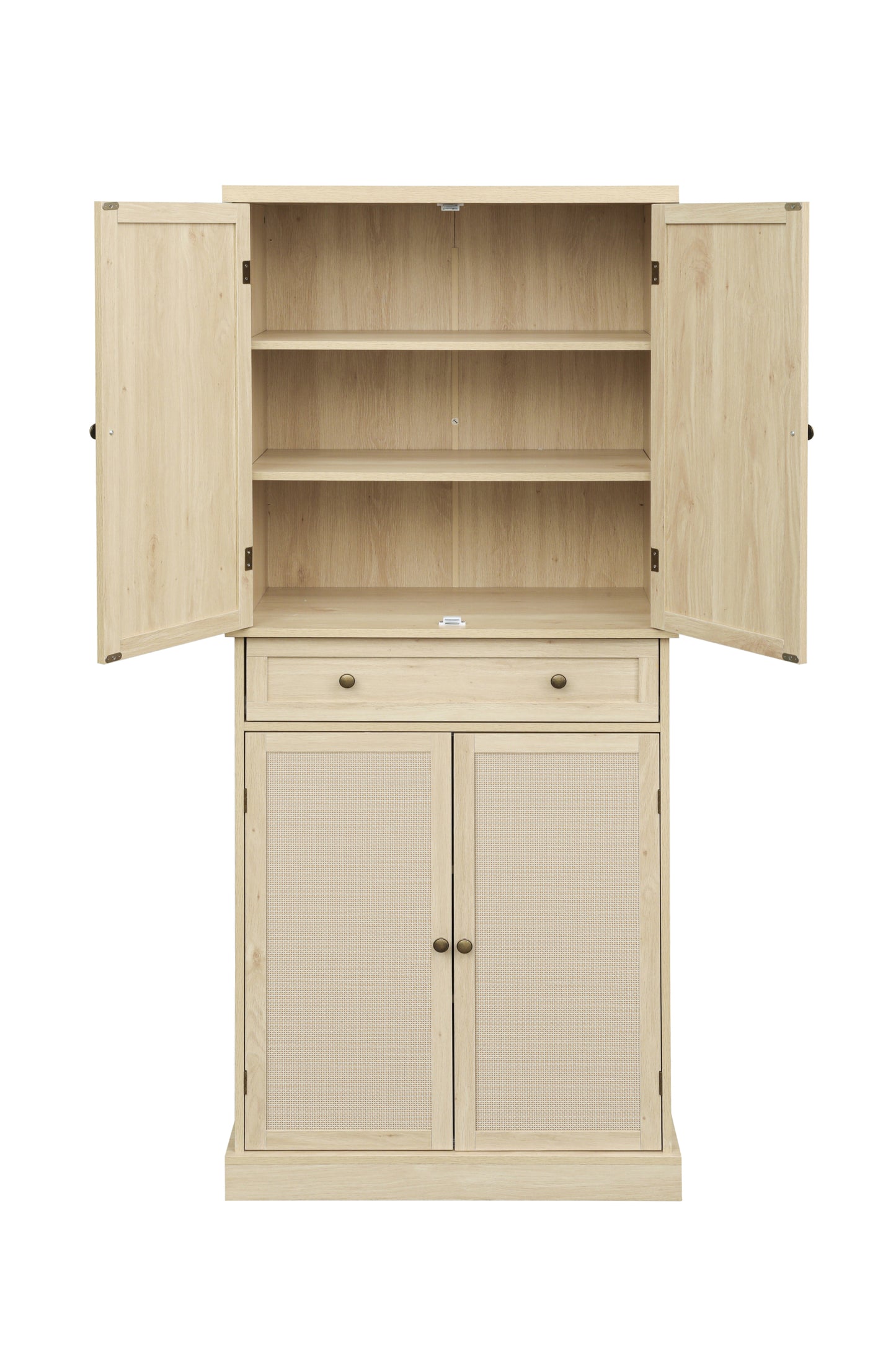 Robu 4 Door Cabinet with 1 Drawer - Natural