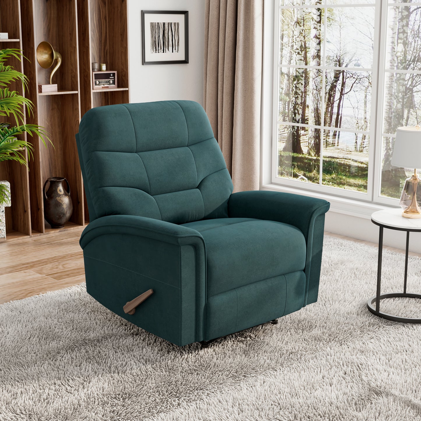 The Newport Recliner Chair - Teal Blue