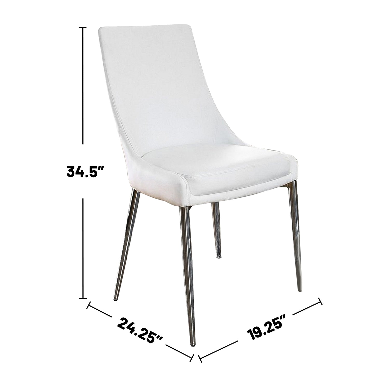 Bryant Leatherette Dining Chairs (Set of 2) - White