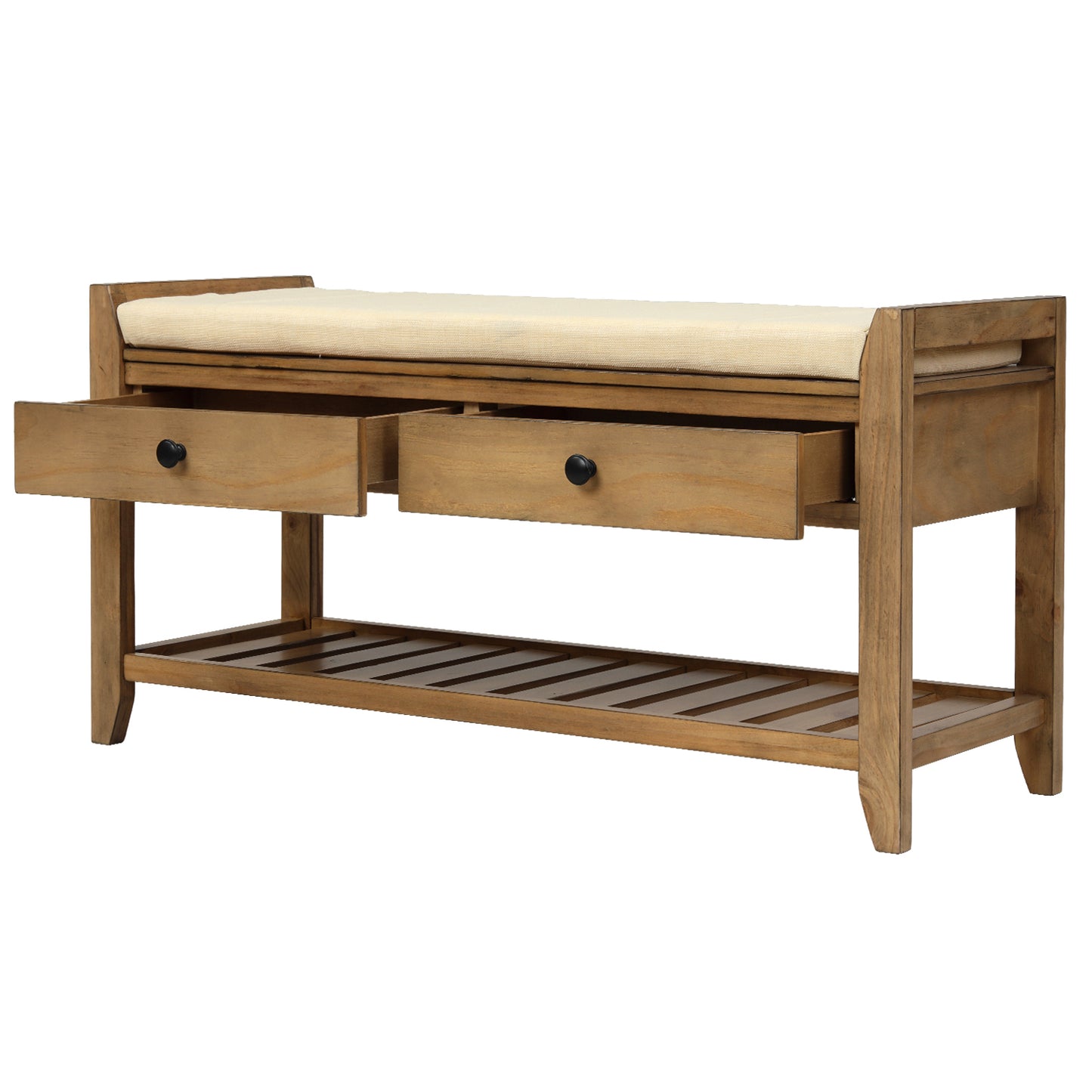 Modular Entryway Storage Bench - Old Pine