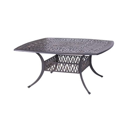 Tararo Patio Square Table - Gunmetal