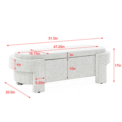 Rita Storage Bench - Gray