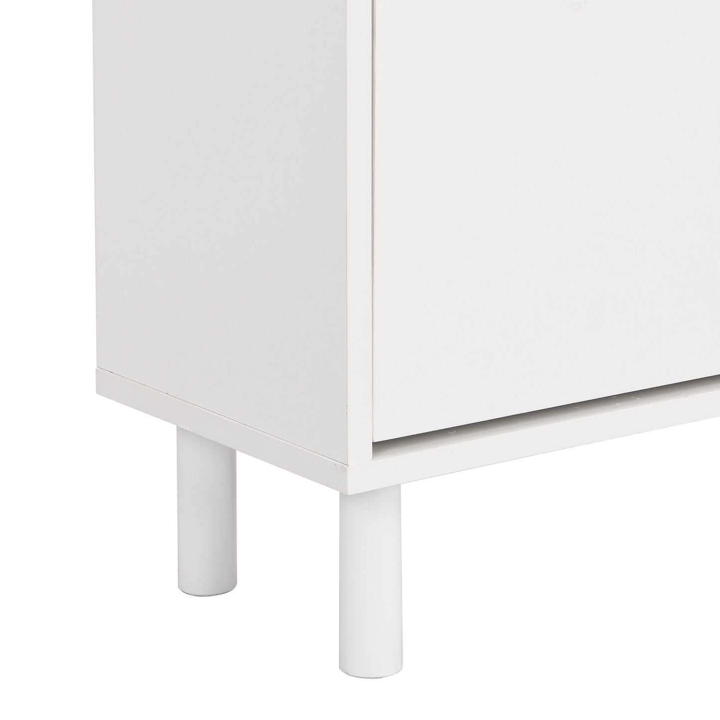 Bio Shoe Cabinet with 3 Flip Drawers - White