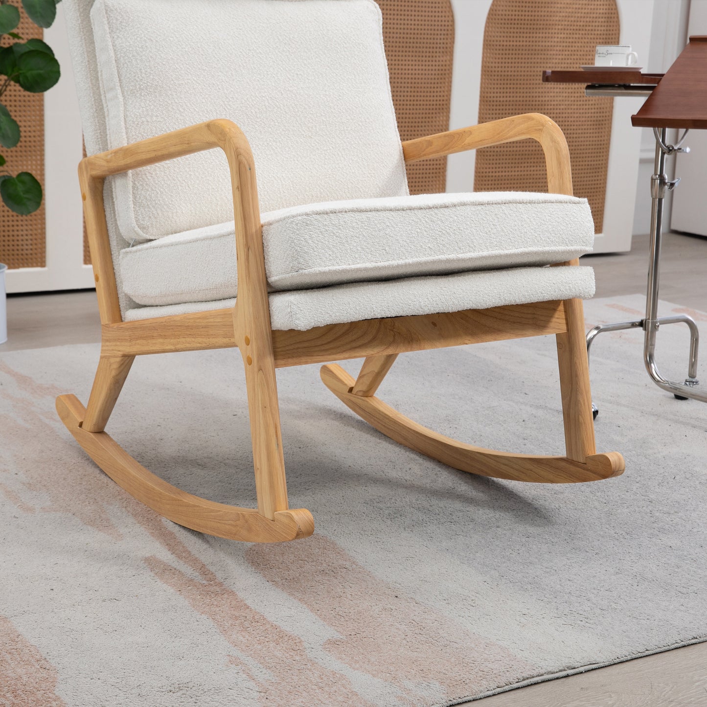 Barton Modern Rocking Chair - Ivory