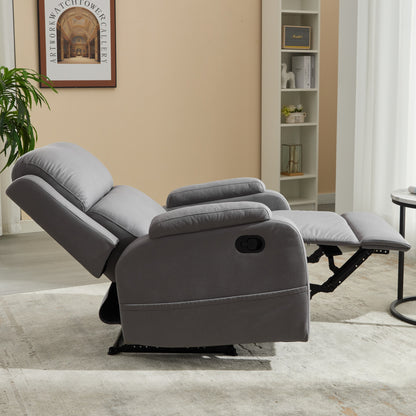 Davila Manual Reclining Sofa Chair with Footrest - Gray