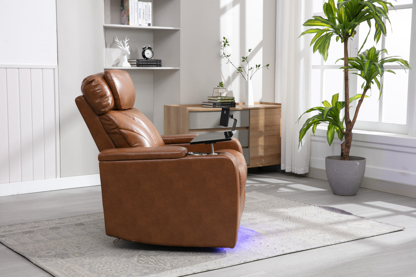 Orbit Power Motion Recliner -  Light Brown