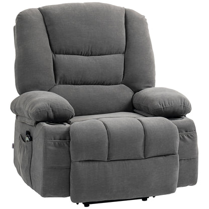 Kenzo Power Lift Recliner Chair Sofa with Vibration Massage and Heat - Gray