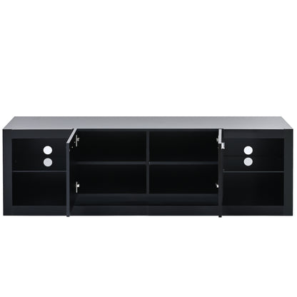 Bebe TV Stand with LED Color Changing Lights - Black