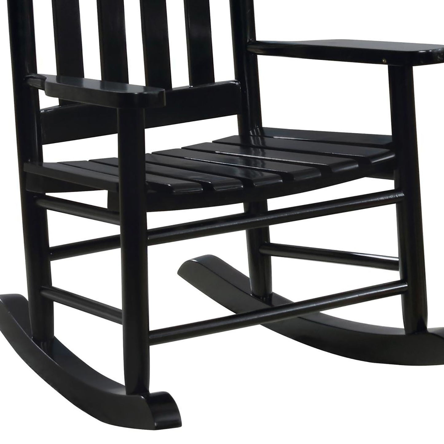 Conor Slat Back Youth Rocking Chair - Black