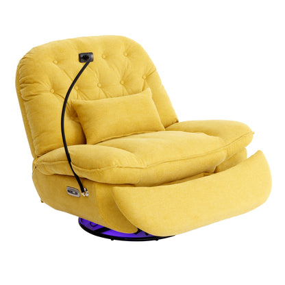 Roxie 270 Degree Swivel Power Recliner with Voice Control - Yellow