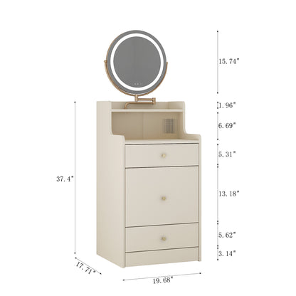 Nana 3 in 1 Vanity Desk With Mirror and Light