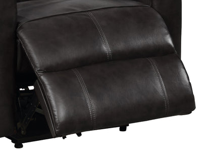 Snyder Electric Leather Recliner Chair with Gentle Lower Lumbar Massager - Black