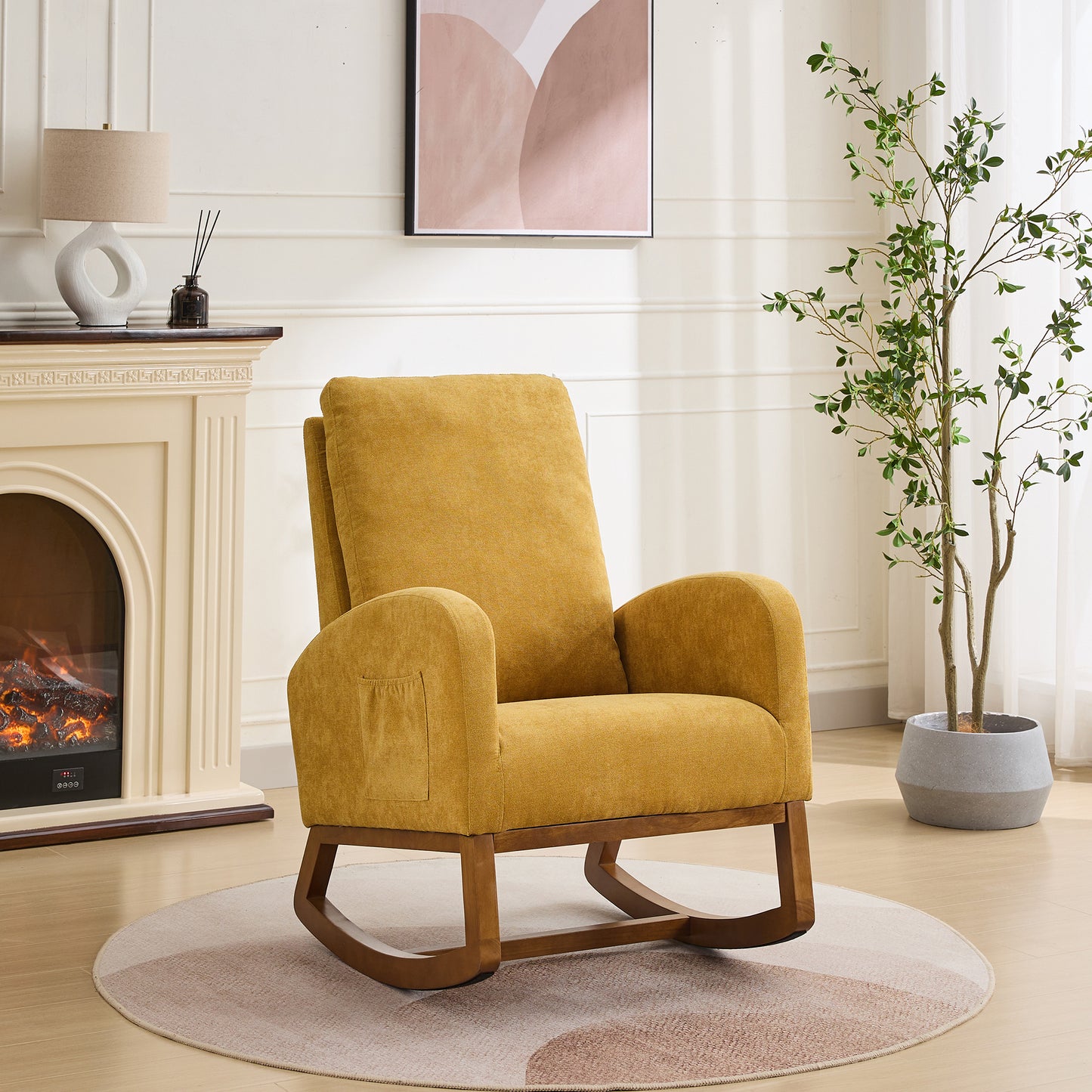 Lester Rocking Chair - Mustard