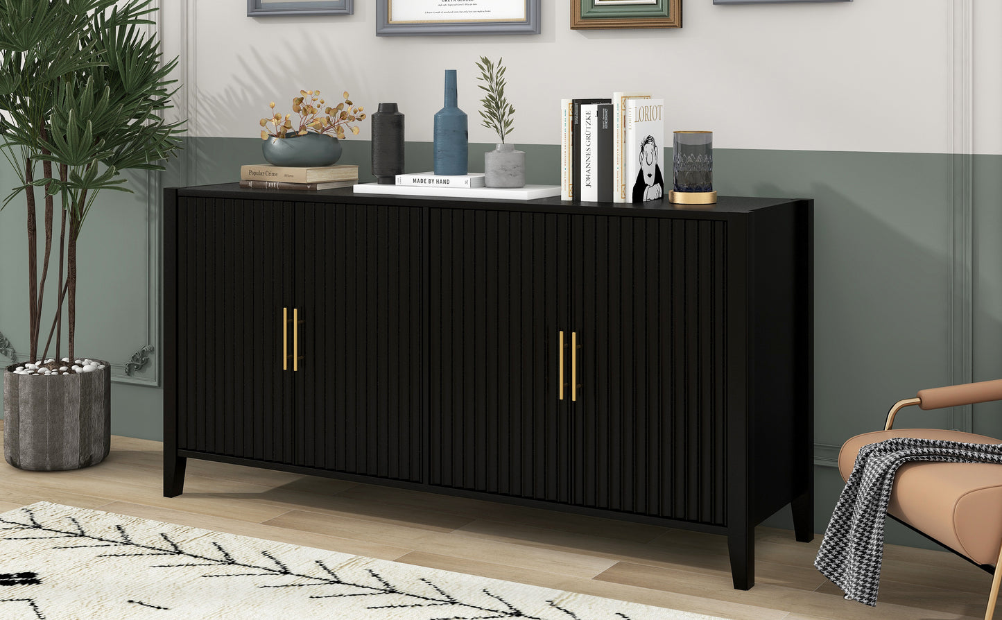 Kito Sideboard Accent Cabinet - Black