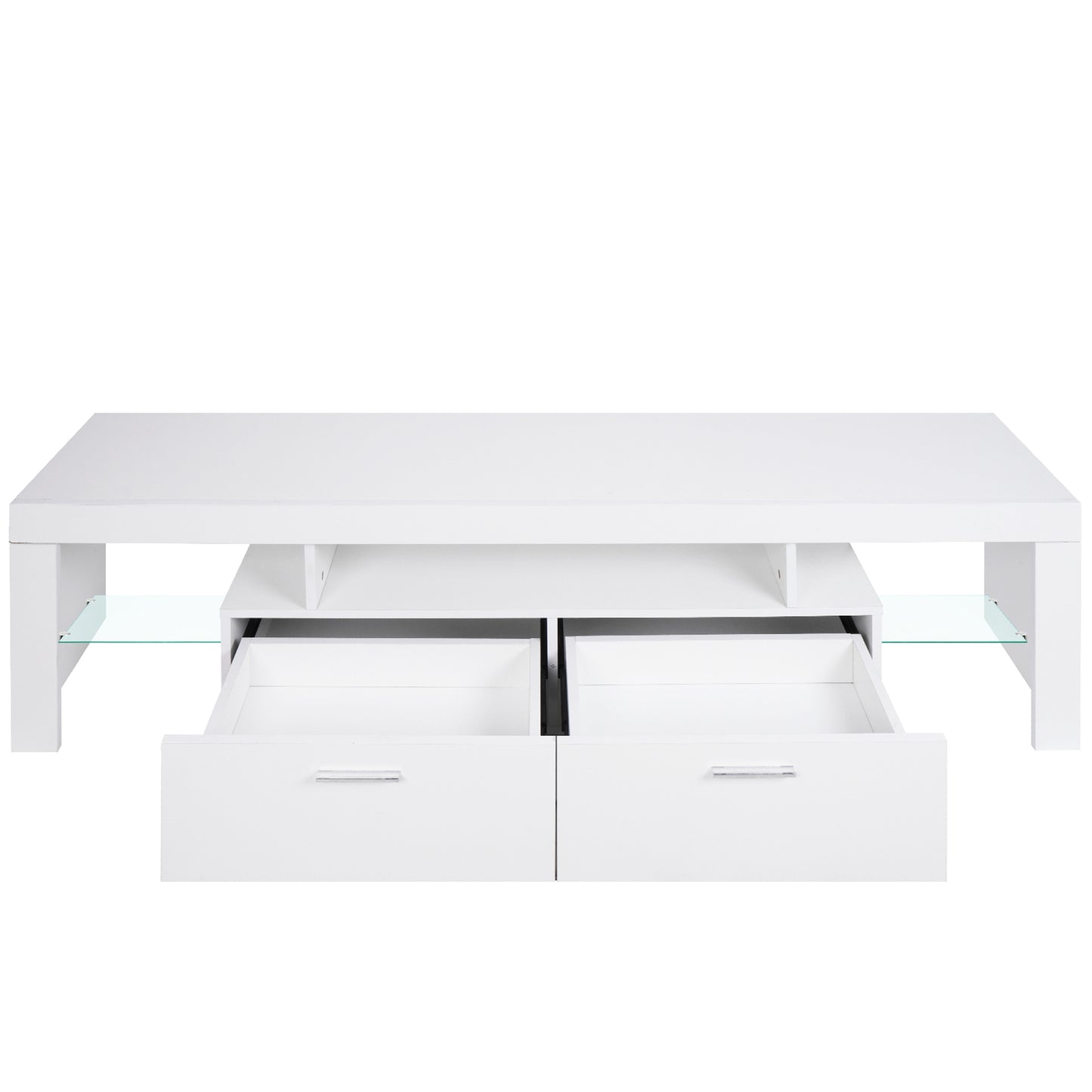 Feno TV Stand with LED Lights - White