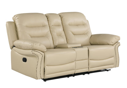 Rowan Reclining Console Loveseat - Beige