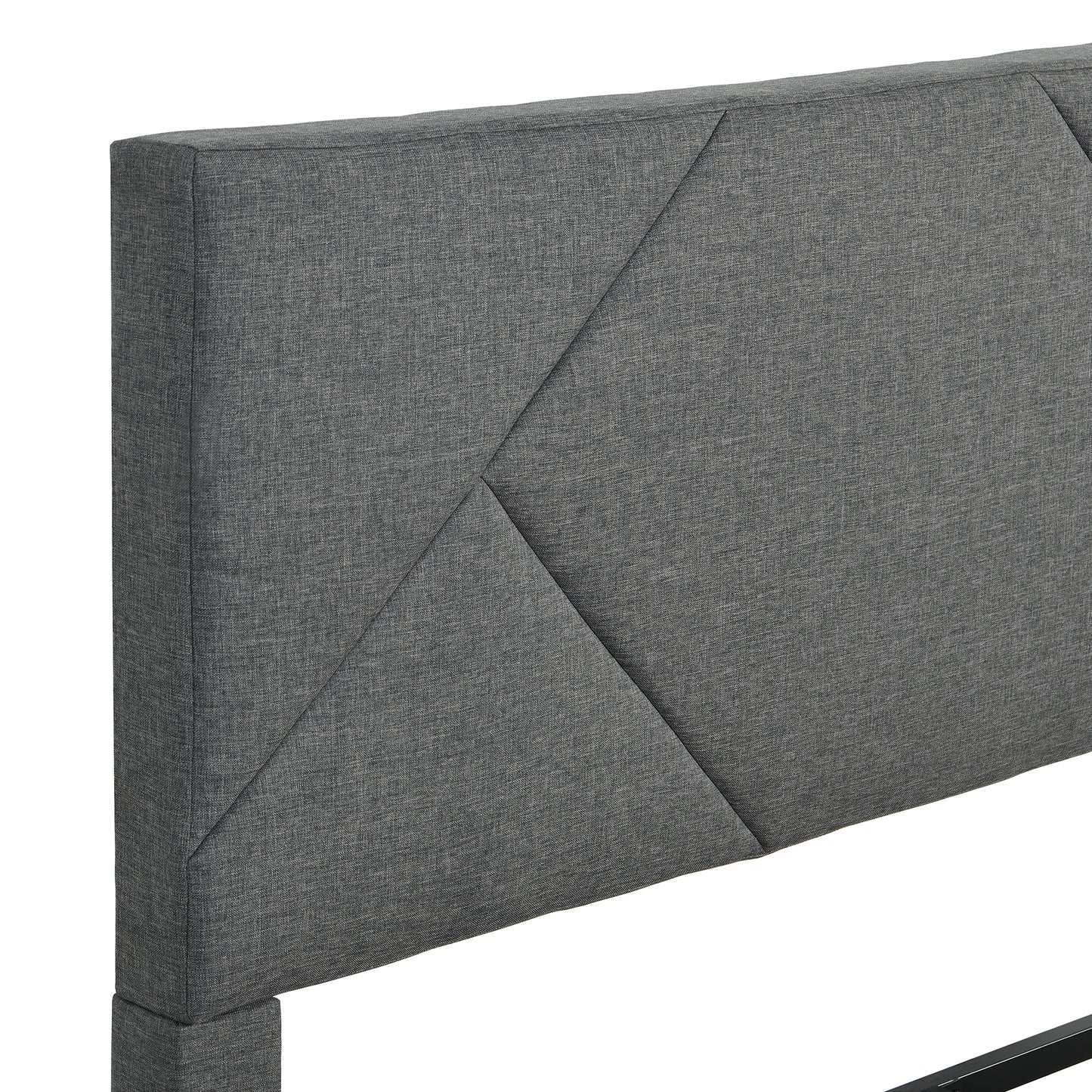 Peta Full Size Platform Bed Frame - Gray