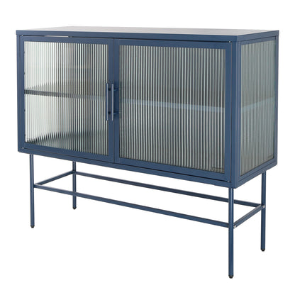 Pratt II Double Door Tempered Glass Sideboard - Blue