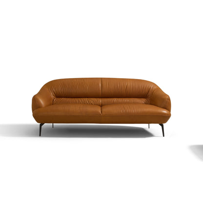 Leonia Leather Loveseat - Brown