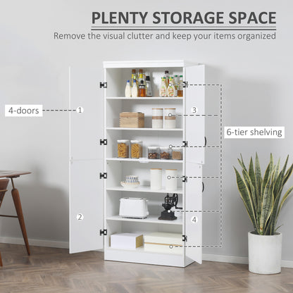 Frado Tall Freestanding Storage Cabinet - White