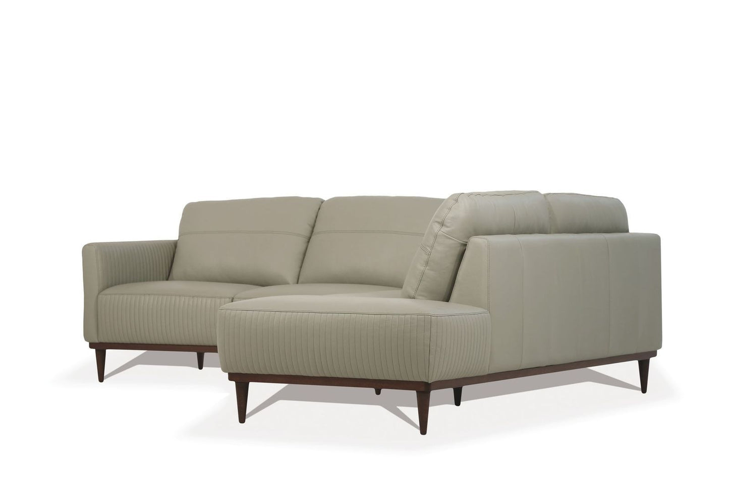 Tampa  Leather-Aire Sectional Sofa - Green