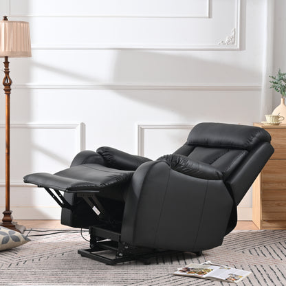 Rios PU Lift Chair Recliner - Black